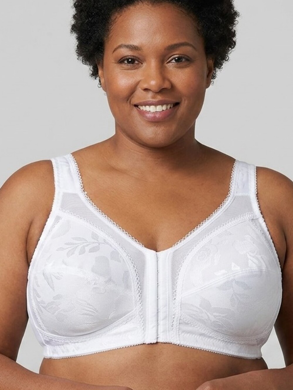 36 C Playtex Womens 18 Hour Front-Close Wirefree White Bra w/Flex Back. NEW